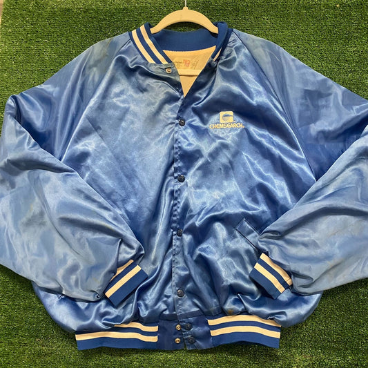 Vintage 90s Chemical Logo Essential Satin Bomber Jacket