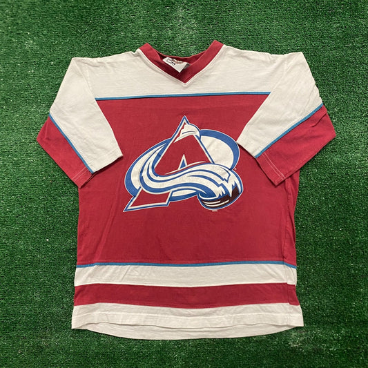 Vintage 90s Colorado Avalanche Essential NHL Hockey Jersey
