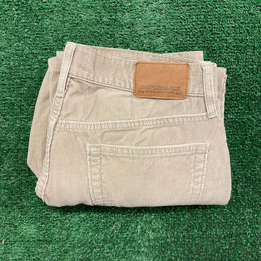 Old Navy Vintage Relaxed Straight Cropped Corduroy Pants