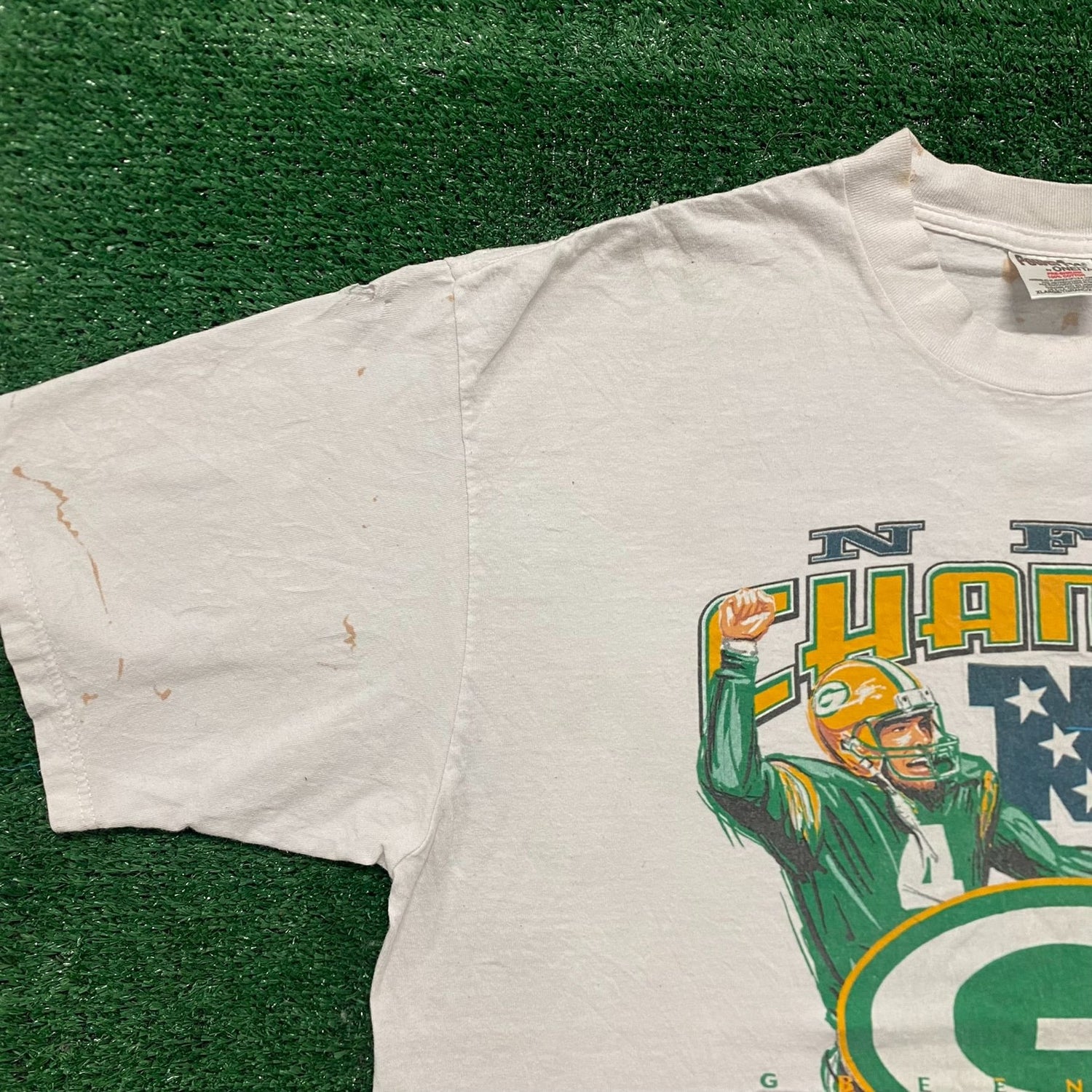 Vintage 90s Essential Baggy Green Bay Packers Sports T-Shirt