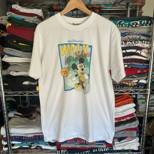 Vintage Y2K Walt Disney World 2005 Mickey Mouse T-Shirt White M Kidcore Cartoon