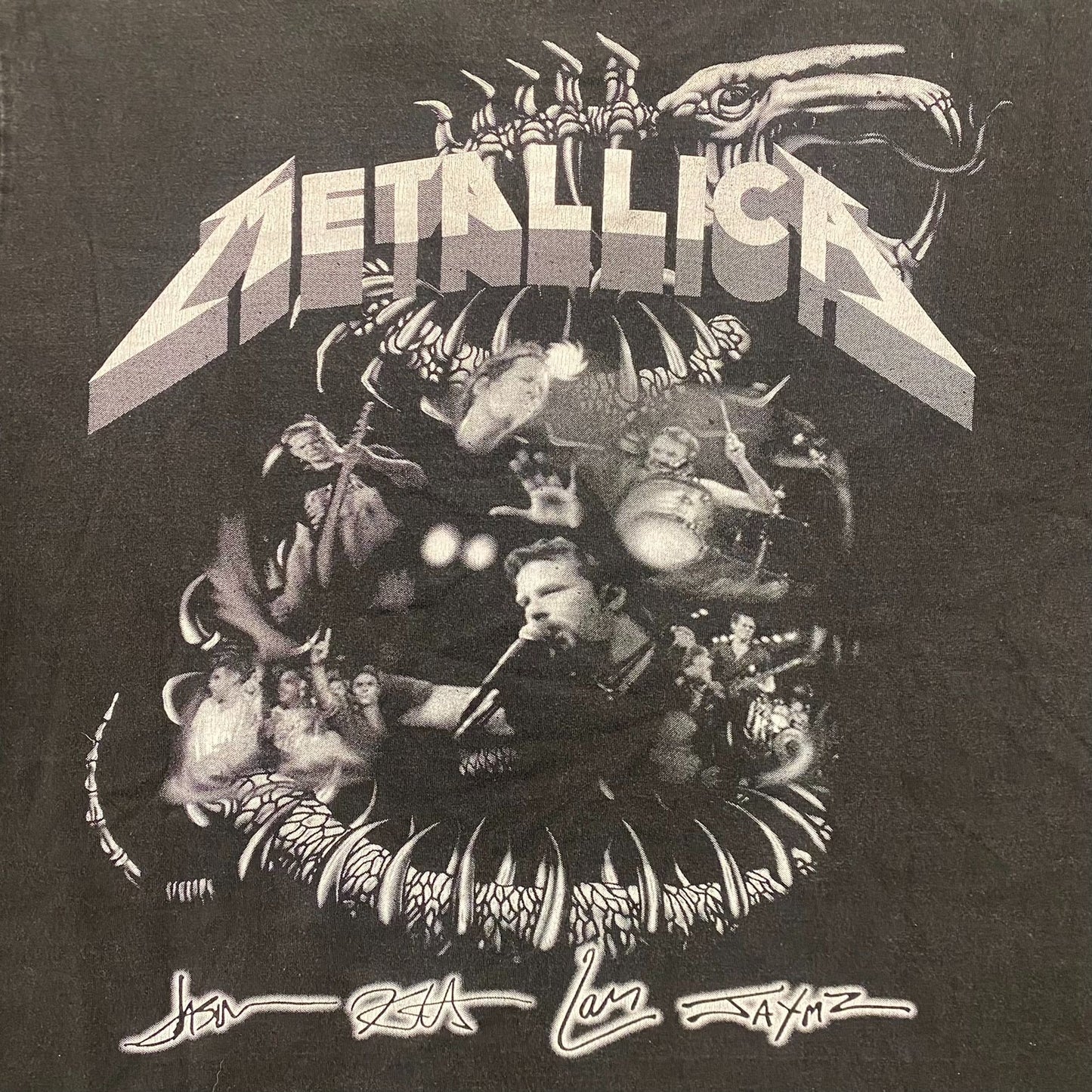 Vintage Y2K Metallica Snake Skull Sun Faded Metal Band Tee