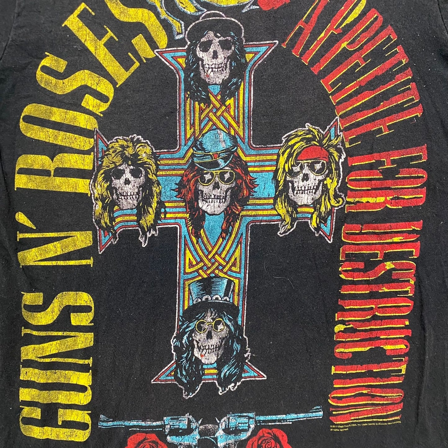 Guns N' Roses Appetite For Destruction Skulls Rock Band Tee