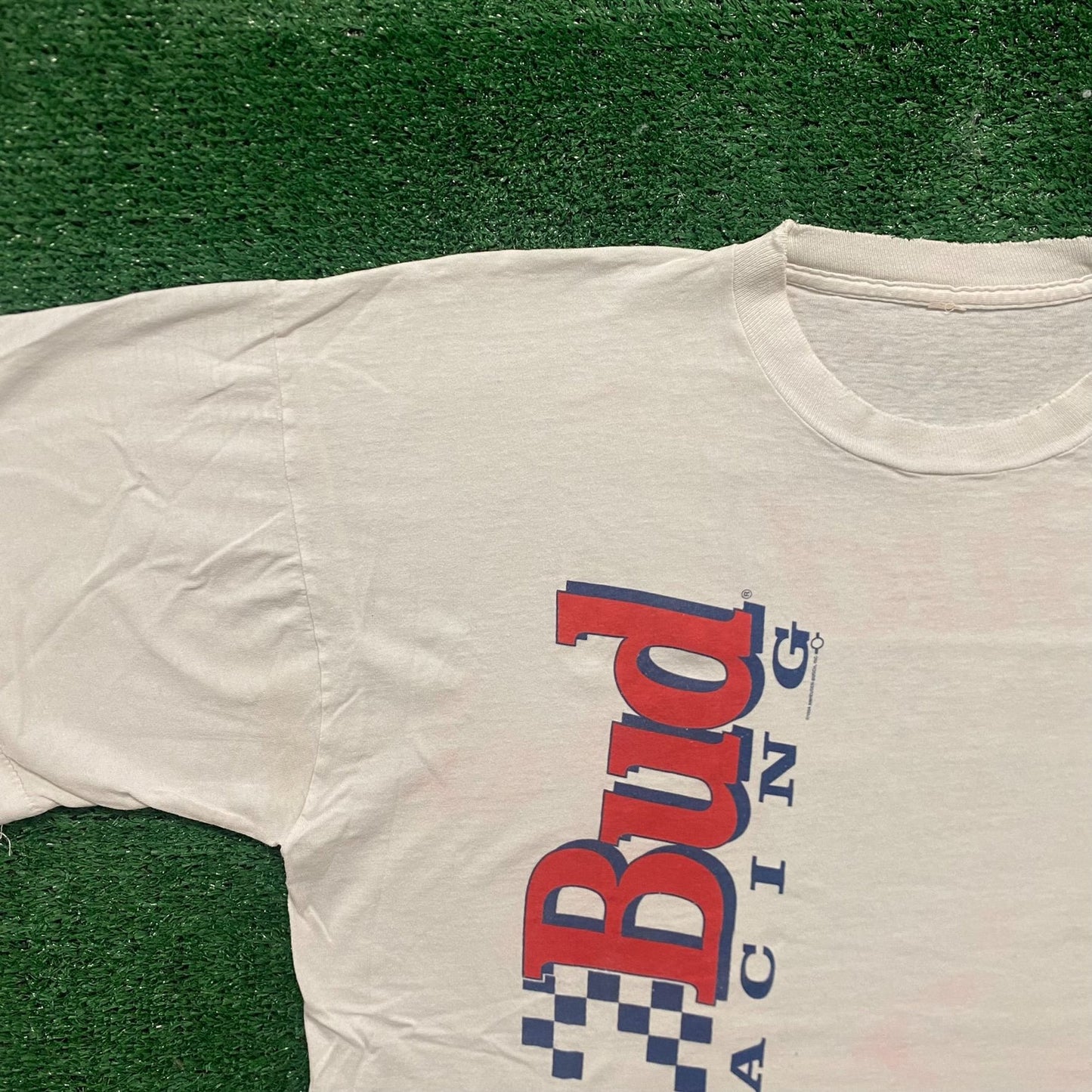 Vintage 90s Budweiser Racing Shirt Single Stitch Logo Tee