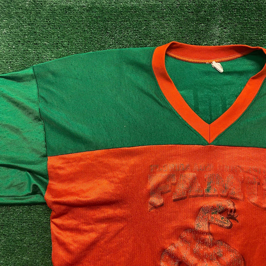 Vintage 90s FAMU Rattlers College Football Jersey HBCU Tee