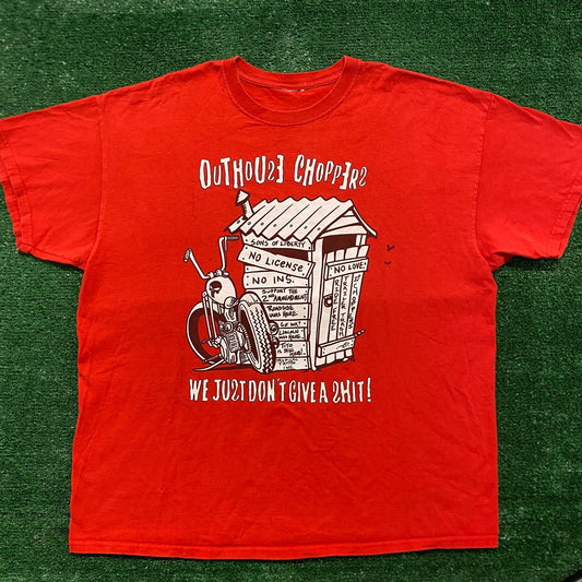 Vintage Y2K Outhouse Choppers Baggy Motorcycle Punk Tee