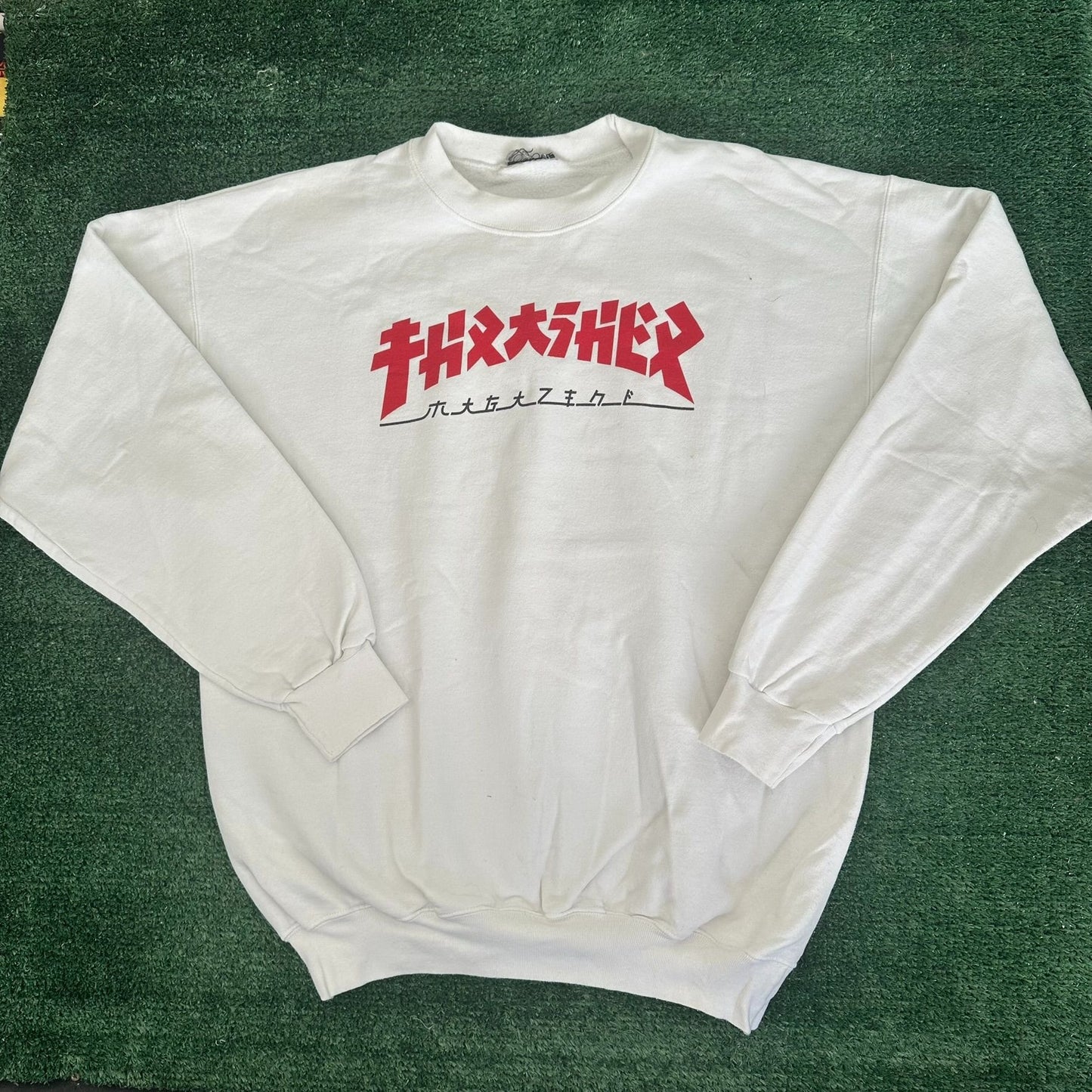Vintage Y2K Thrasher Godzilla Crewneck Sweatshirt Skate Punk Japan Streetwear M