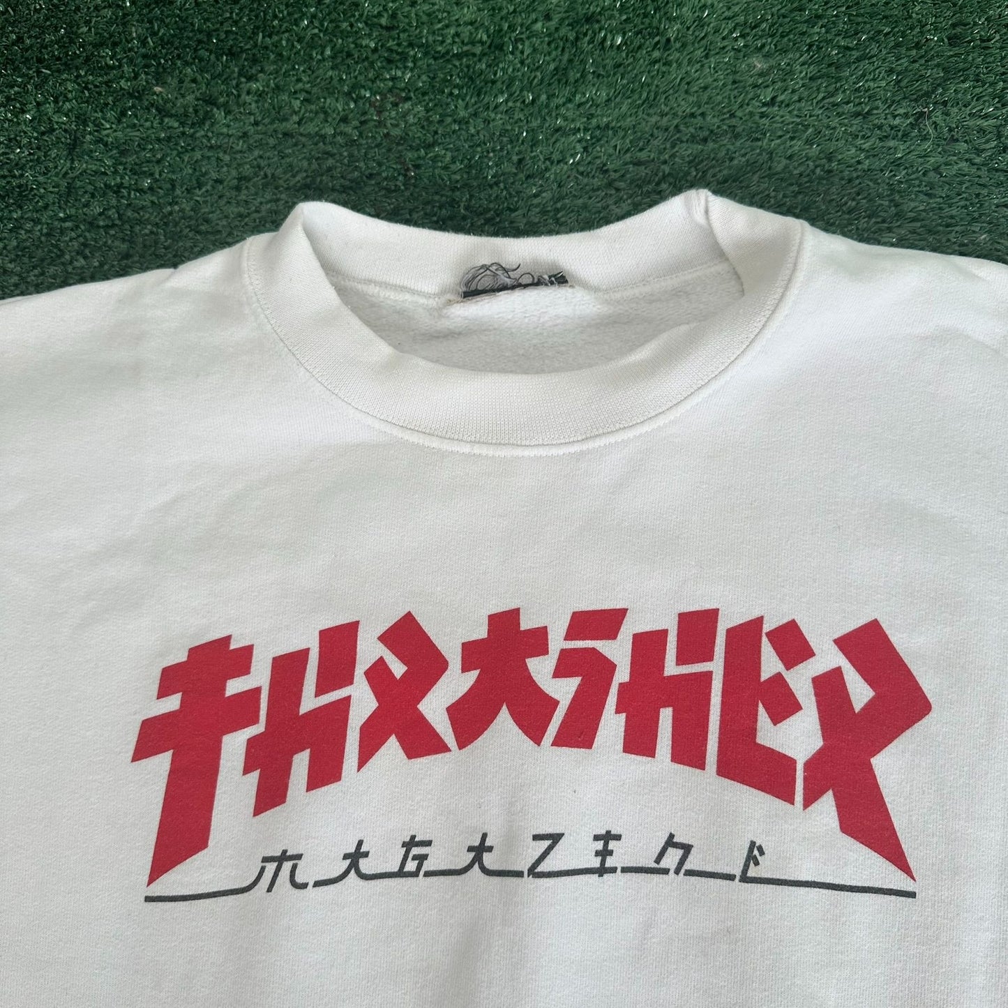 Vintage Y2K Thrasher Godzilla Crewneck Sweatshirt Skate Punk Japan Streetwear M