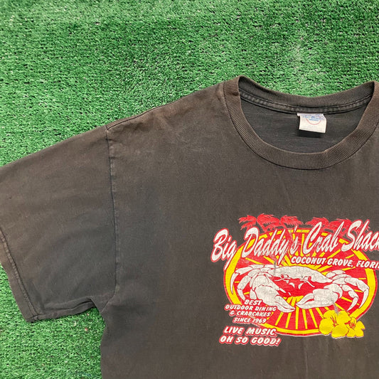 Vintage 90s Big Daddy's Crab Shack Tourist Sun Faded Tee