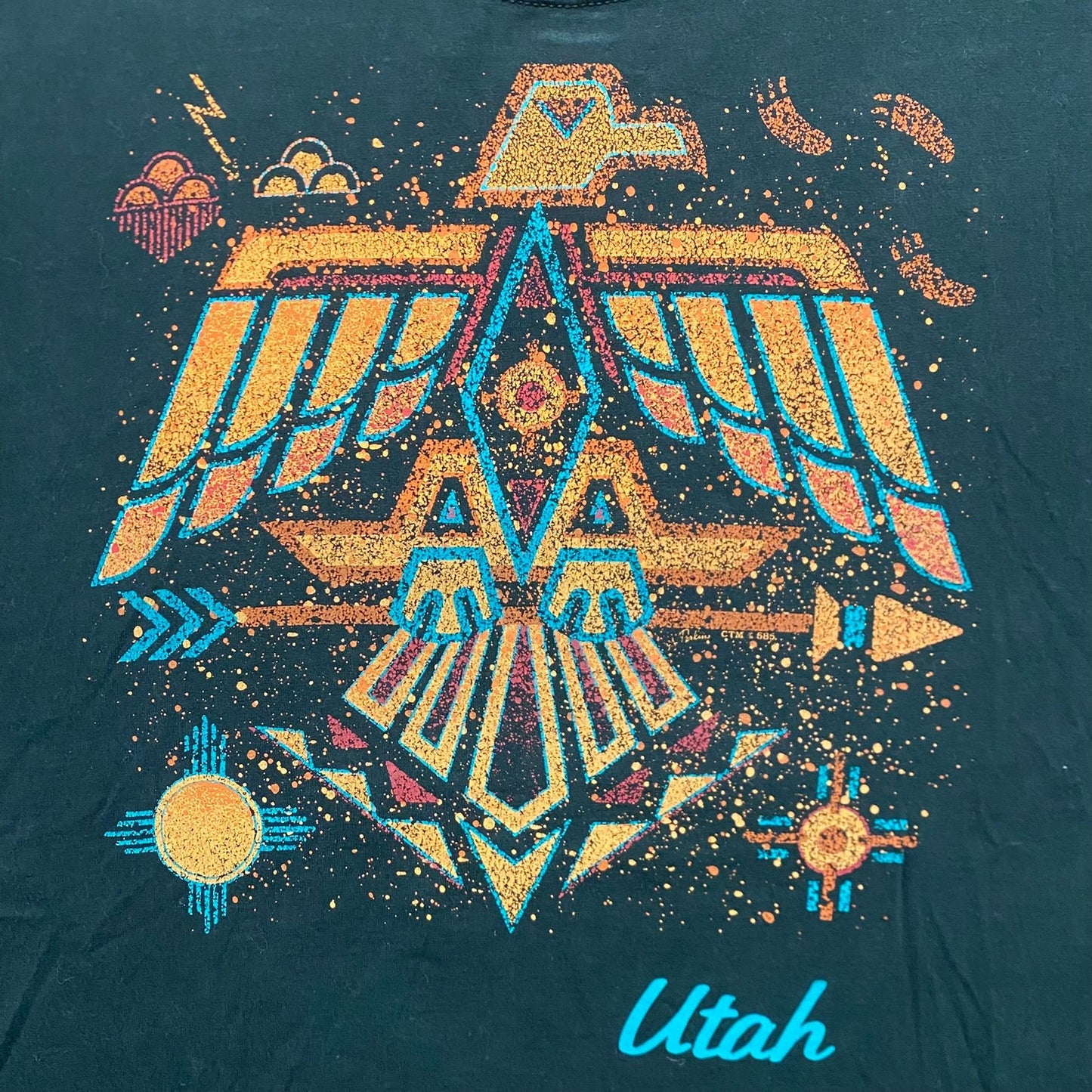 Vintage 90s Utah Native Tribal Shirt Tourist Nature Art Tee