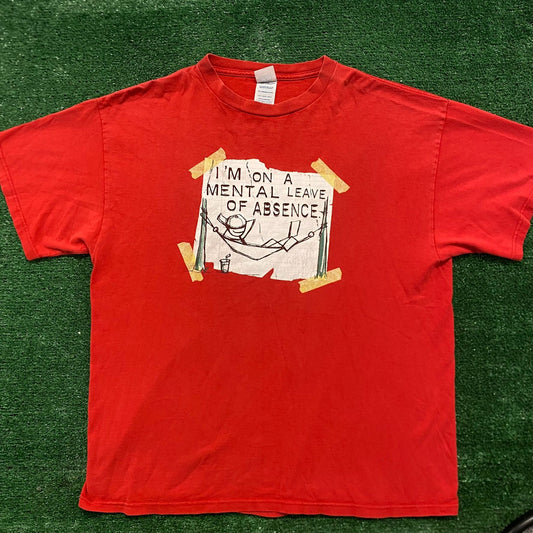 Vintage Y2K Lazy Comic Quote Essential Baggy Funny Tee