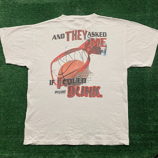 Vintage 90s Basketball Dunk Essential Sports T-Shirt
