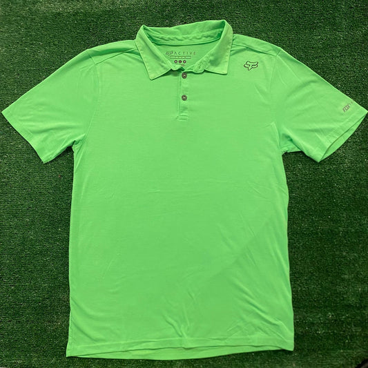 FOX Racing Active Lime Green Performance Polo Shirt