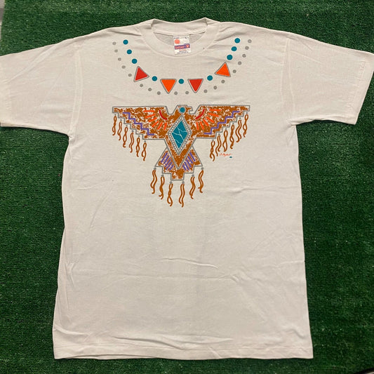 Native American Tribal Cave Art Vintage 90s Western T-Shirt