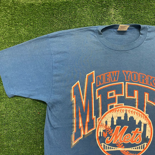 Vintage 90s Essential New York Mets Single Stitch T-Shirt