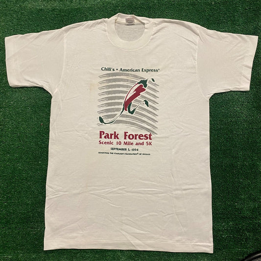 Charity Chili Pepper Run 1994 Vintage 90s Running T-Shirt