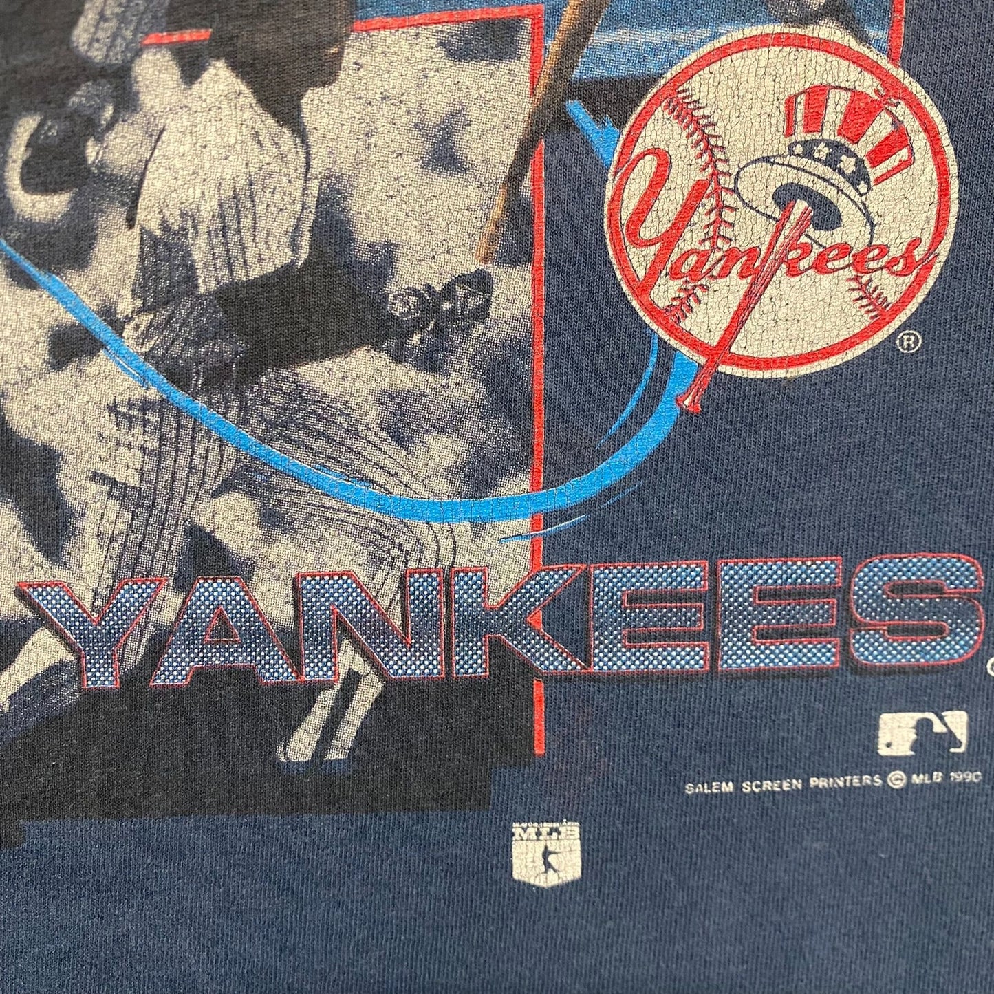 Vintage 90s New York Yankees MLB Single Stitch Sun Faded Tee