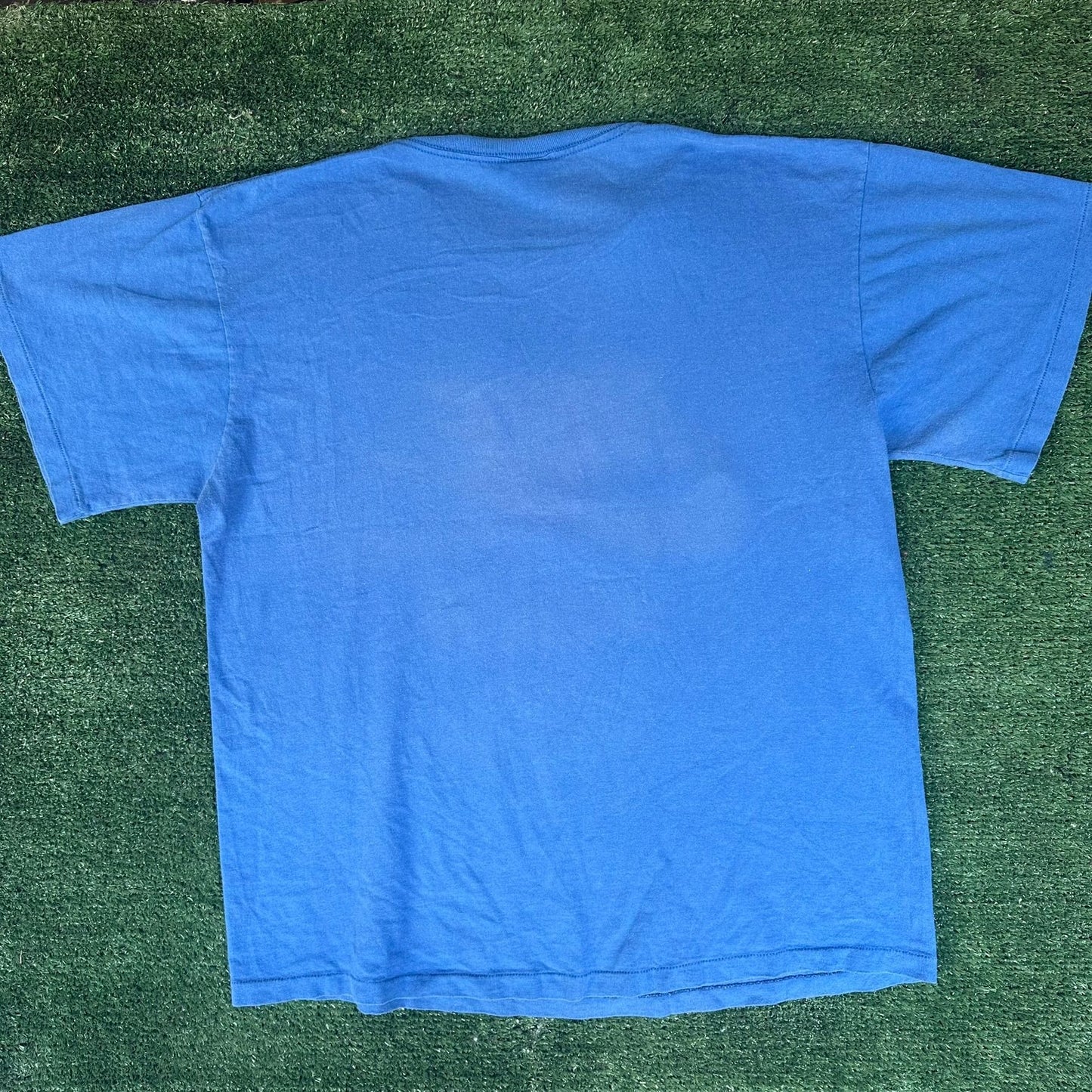 Vintage 80s Nike Air Big Swoosh T-Shirt Blue XL Single Stitch Streetwear Athletic