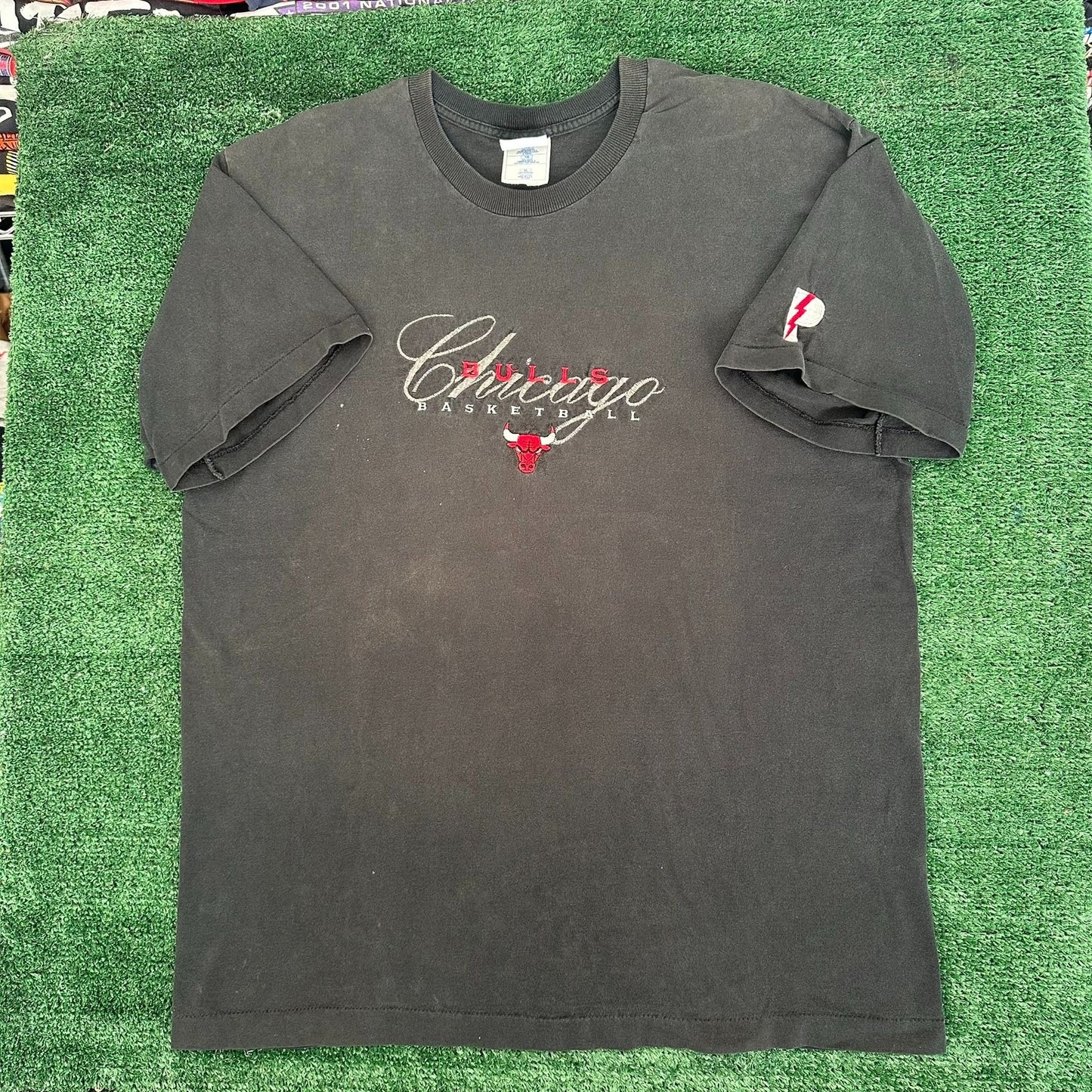 Vintage 90s Chicago Bulls Basketball T-Shirt Pro Player Black XL Single Stitch