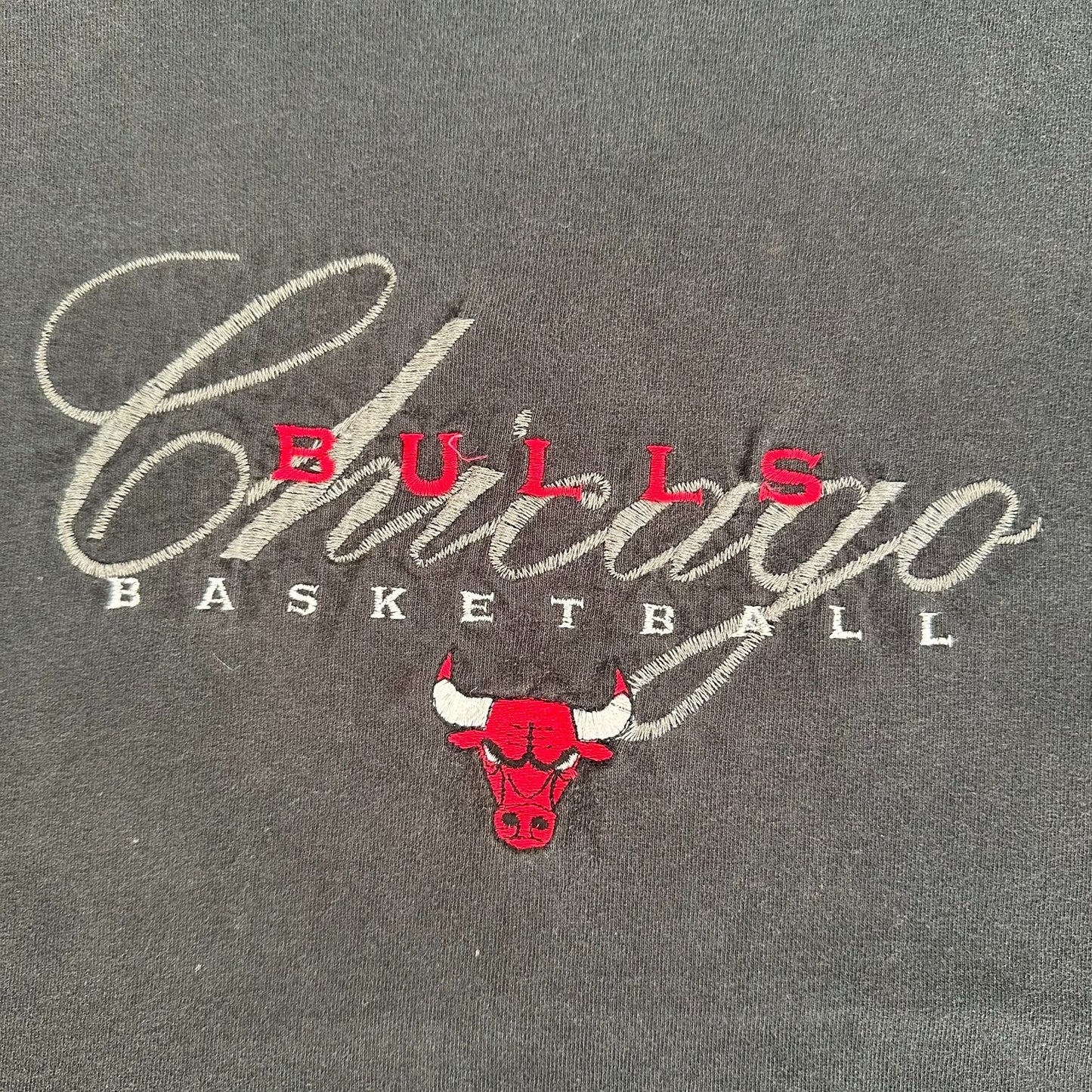 Vintage 90s Chicago Bulls Basketball T-Shirt Pro Player Black XL Single Stitch