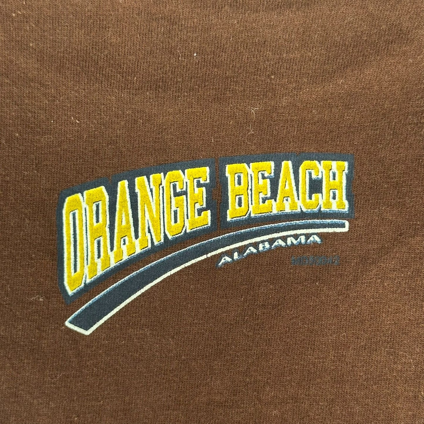 Vintage Y2K Orange Beach Alabama Muscle T-Shirt Sleeveless Brown L Surf Beach