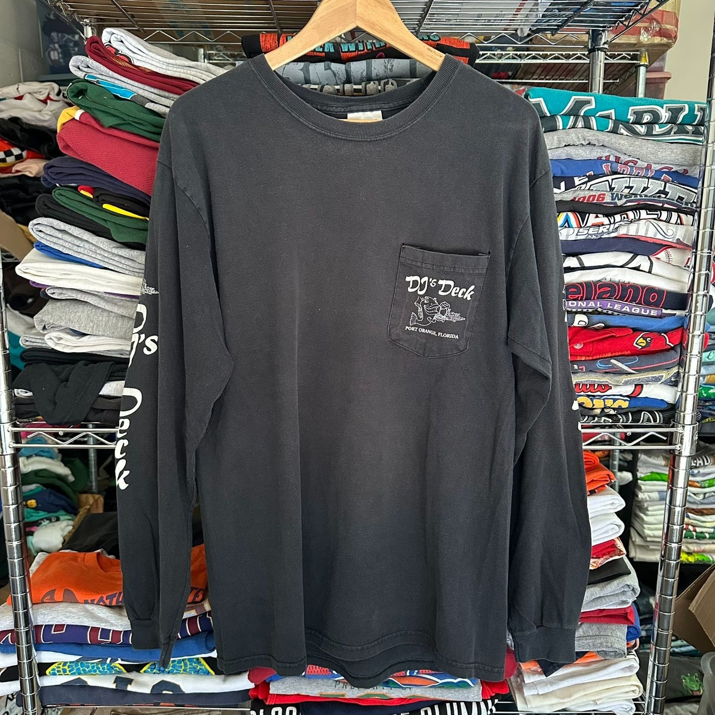 Vintage Y2K Bike Week Florida T-Shirt Long Sleeve Moto Grunge Black M Streetwear