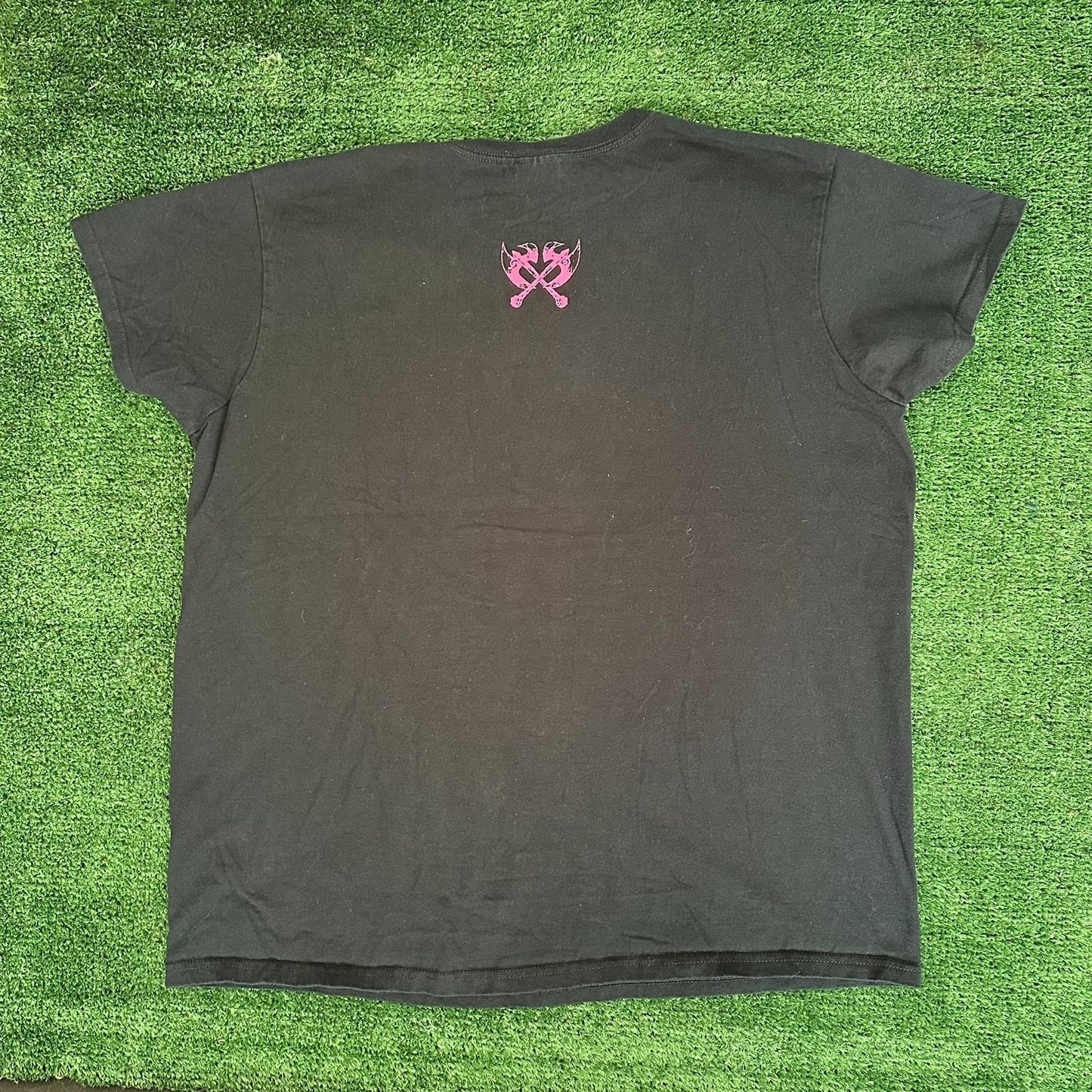 Vintage Y2K Marijuana Leaf Weed T-Shirt Skate Hippie 420 Black Women's XL Grunge