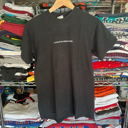 Vintage Y2K Apple I Visited the Mothership T-Shirt Black S Silicon Valley Tech