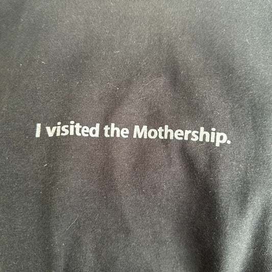 Vintage Y2K Apple I Visited the Mothership T-Shirt Black S Silicon Valley Tech