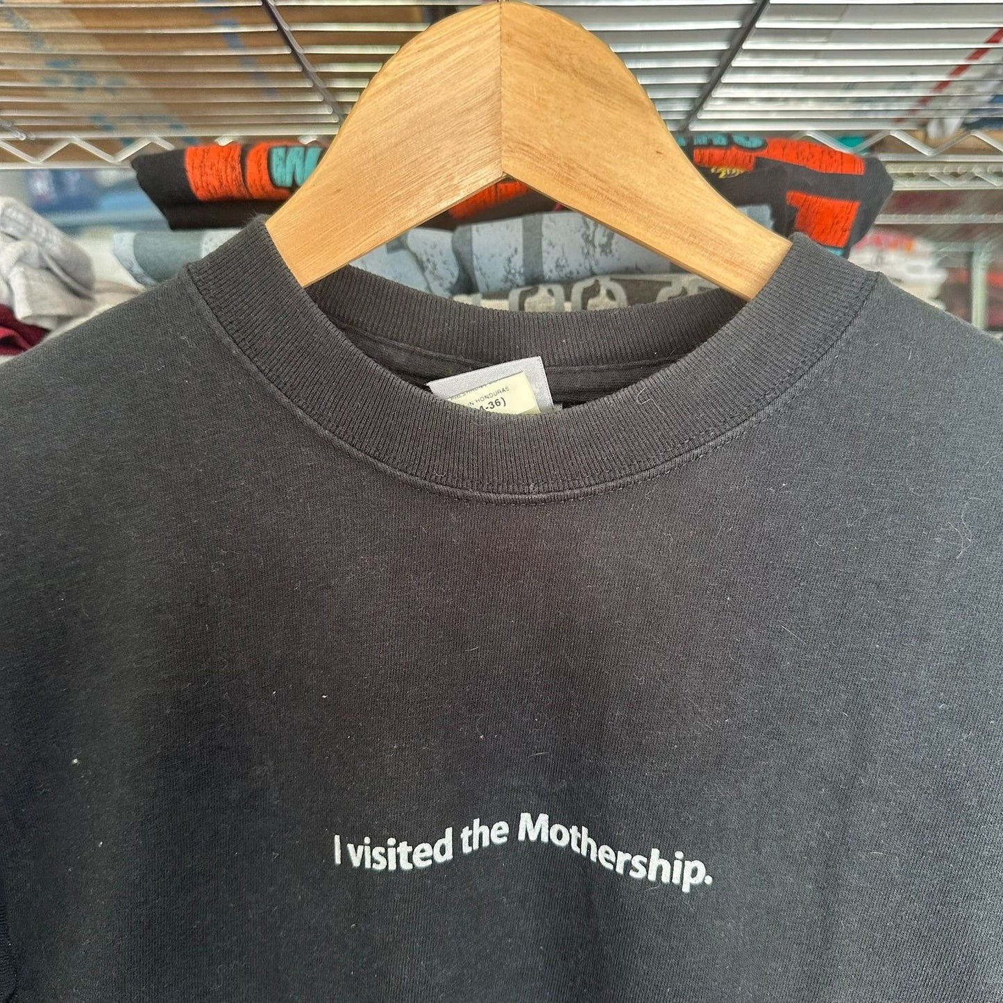 Vintage Y2K Apple I Visited the Mothership T-Shirt Black S Silicon Valley Tech
