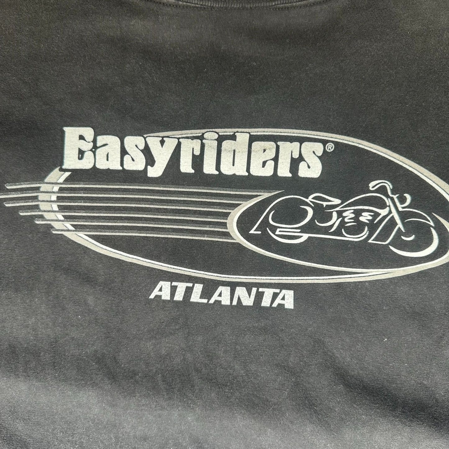 Vintage 90s Easyriders Flame Skull T-Shirt Long Sleeve Goth Grunge Biker XXL Y2K