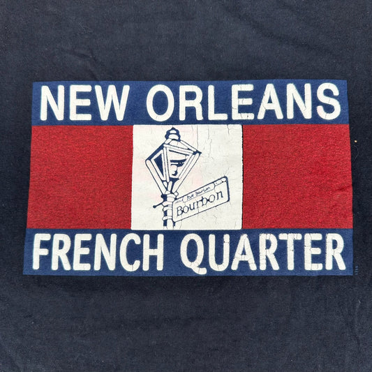 Vintage 90s New Orleans French Quarter Souvenir T-Shirt Jazz Black XL NOLA