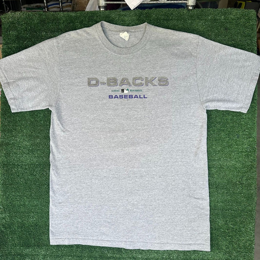 Vintage 90s MLB Arizona Diamondbacks T-Shirt Majestic Gray L Streetwear Baseball
