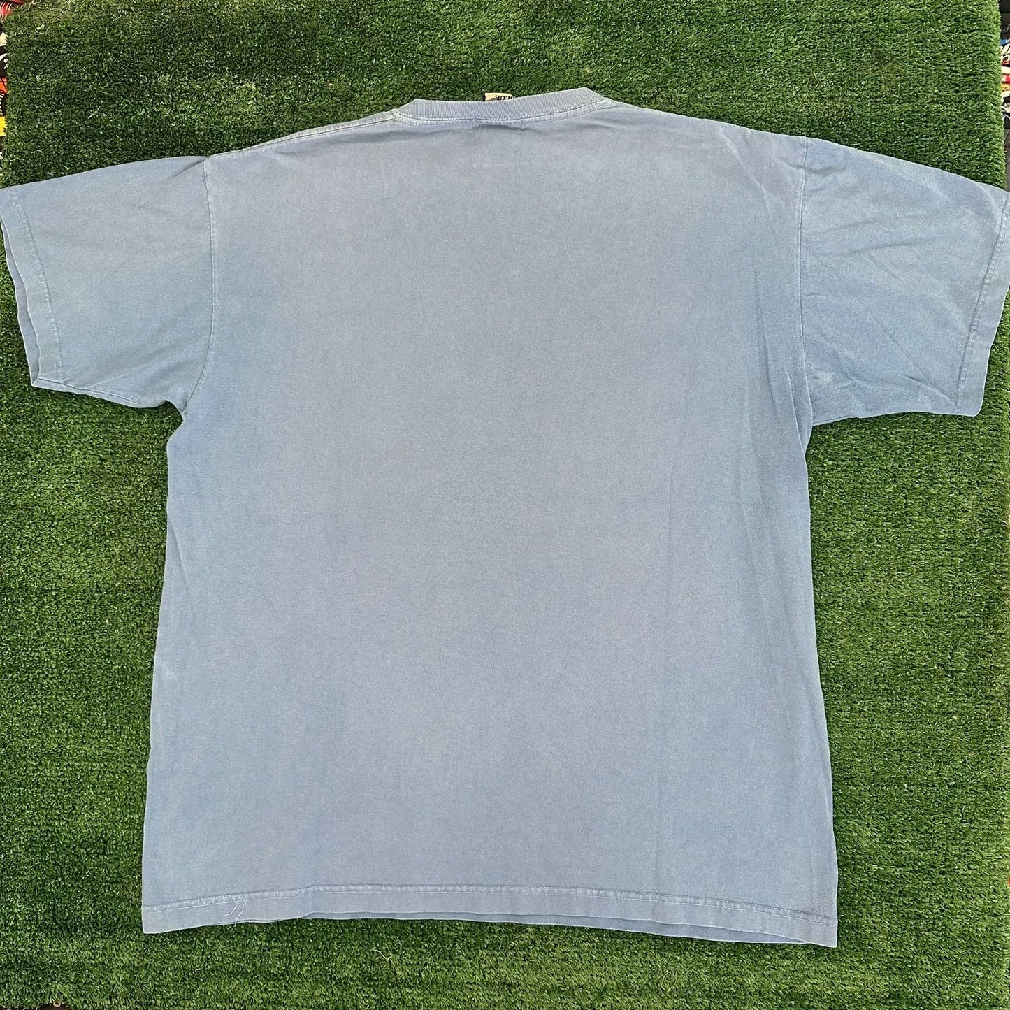 Vintage Y2K Grateful Dead The Garden NY T-Shirt Liquid Blue XL Sun Faded Hippie