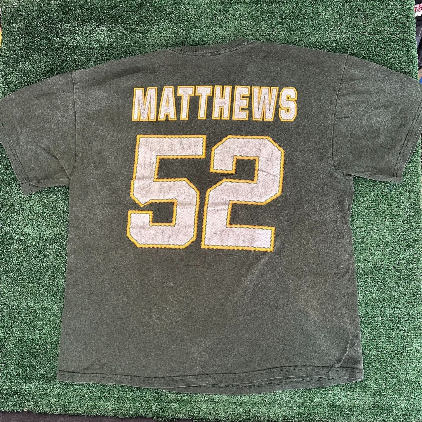 Vintage Y2K NFL Green Bay Packers Jersey T-Shirt Clay Matthews 52 Green XL