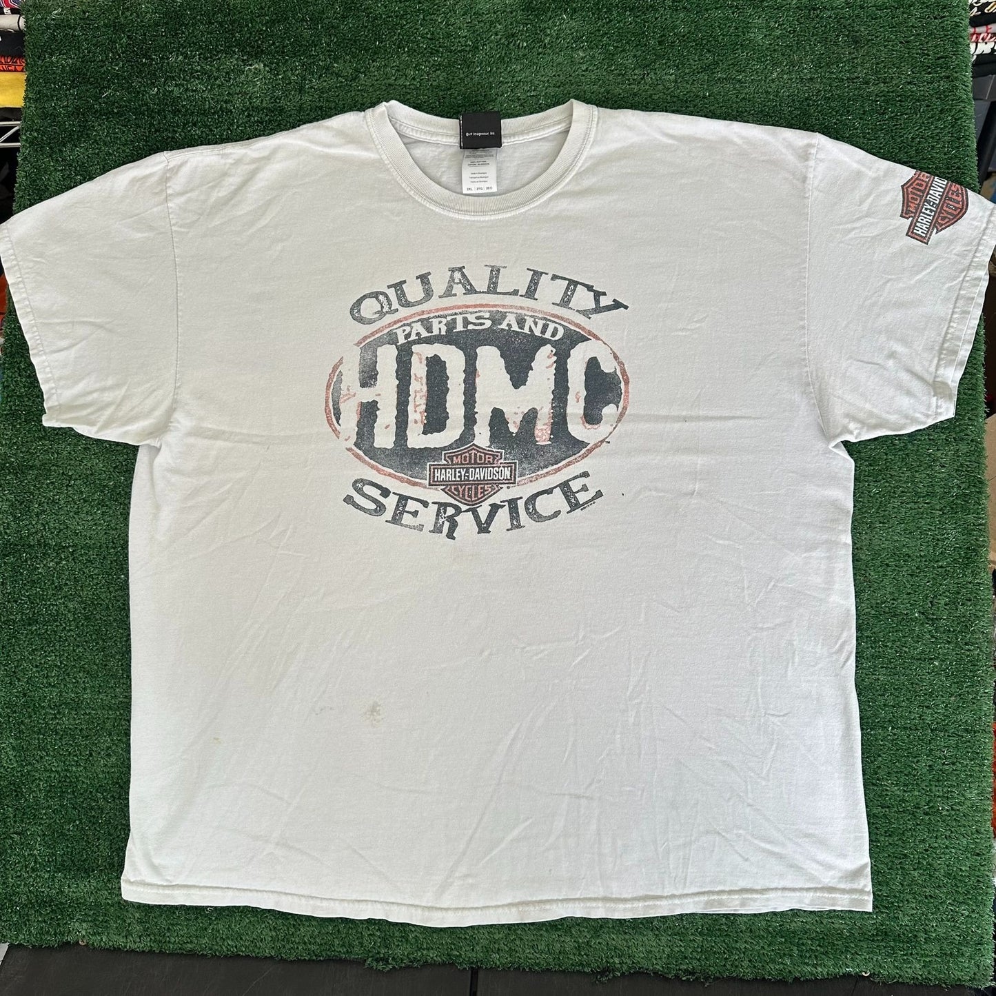 Vintage Y2K Harley Davidson Orlando Florida T-Shirt Biker Moto White XXL Grunge