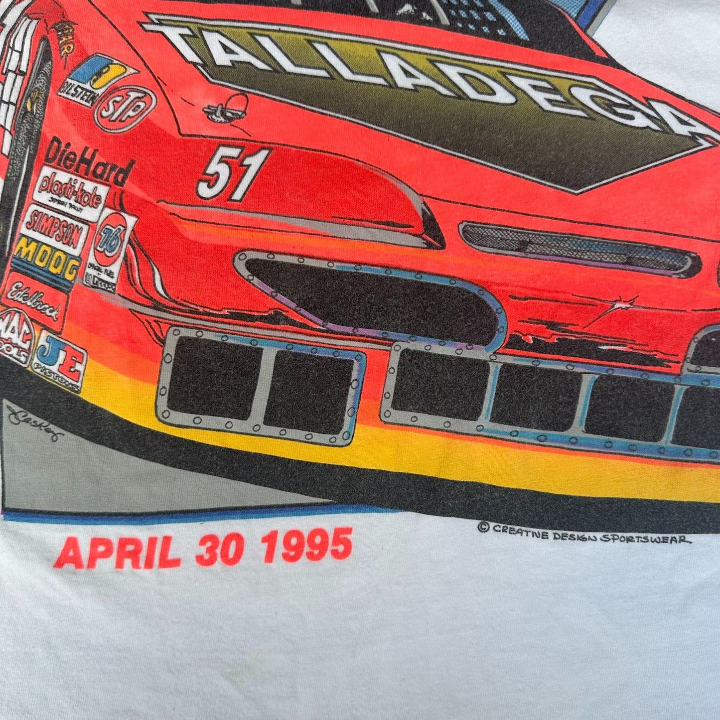 Vintage 90s NASCAR Talladega SuperSpeedway T-Shirt Racing 1995 Single Stitch 3XL