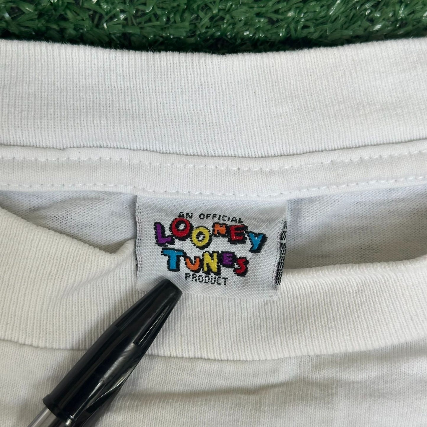 Vintage 90s Tweety Bird Sailor T-Shirt White L Single Stitch Looney Tunes 1995