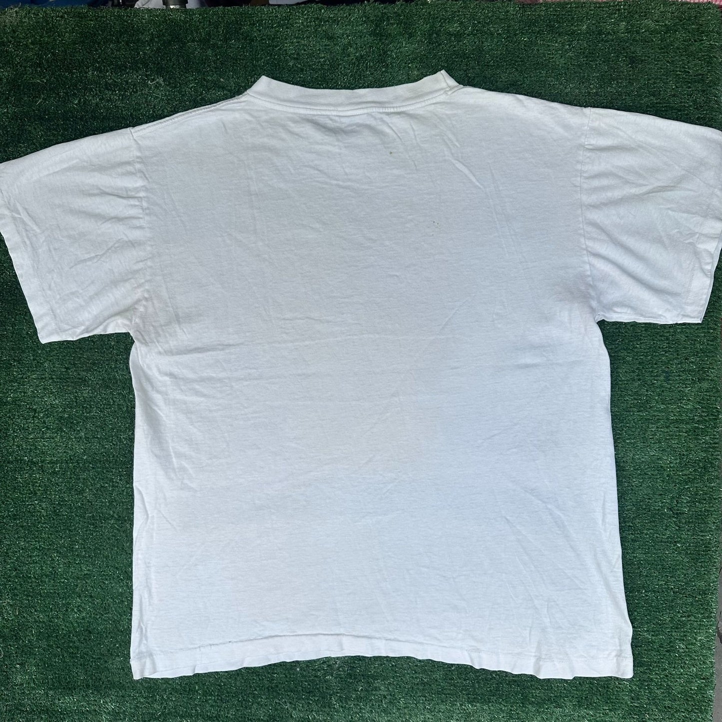 Vintage 90s Tweety Bird Sailor T-Shirt White L Single Stitch Looney Tunes 1995