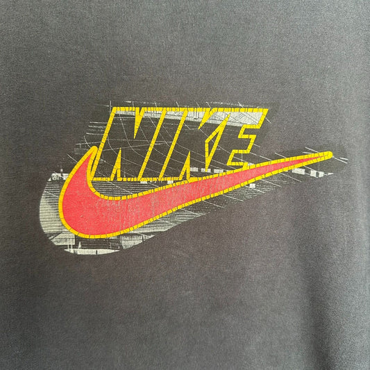 Vintage Y2K Nike Center Swoosh T-Shirt Long Sleeve Black XXL Streetwear Grunge