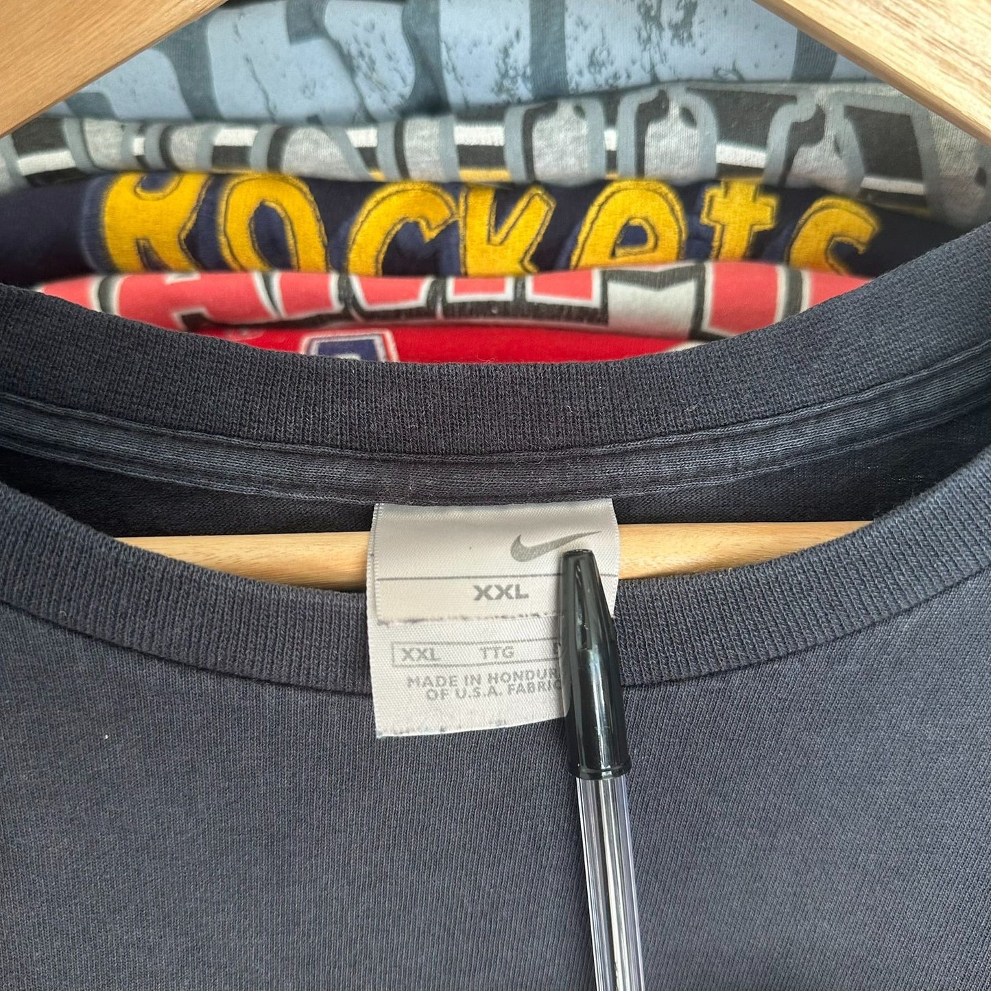 Vintage Y2K Nike Center Swoosh T-Shirt Long Sleeve Black XXL Streetwear Grunge