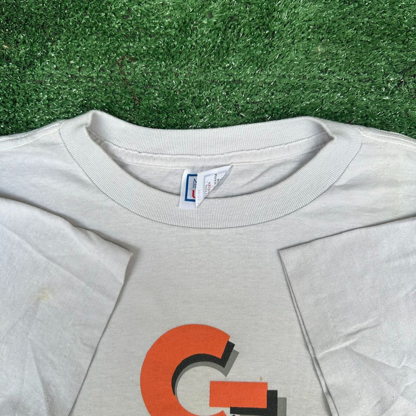 Vintage 80s Greiner Industries Steel Mill T-Shirt Workwear Grunge Single Stitch
