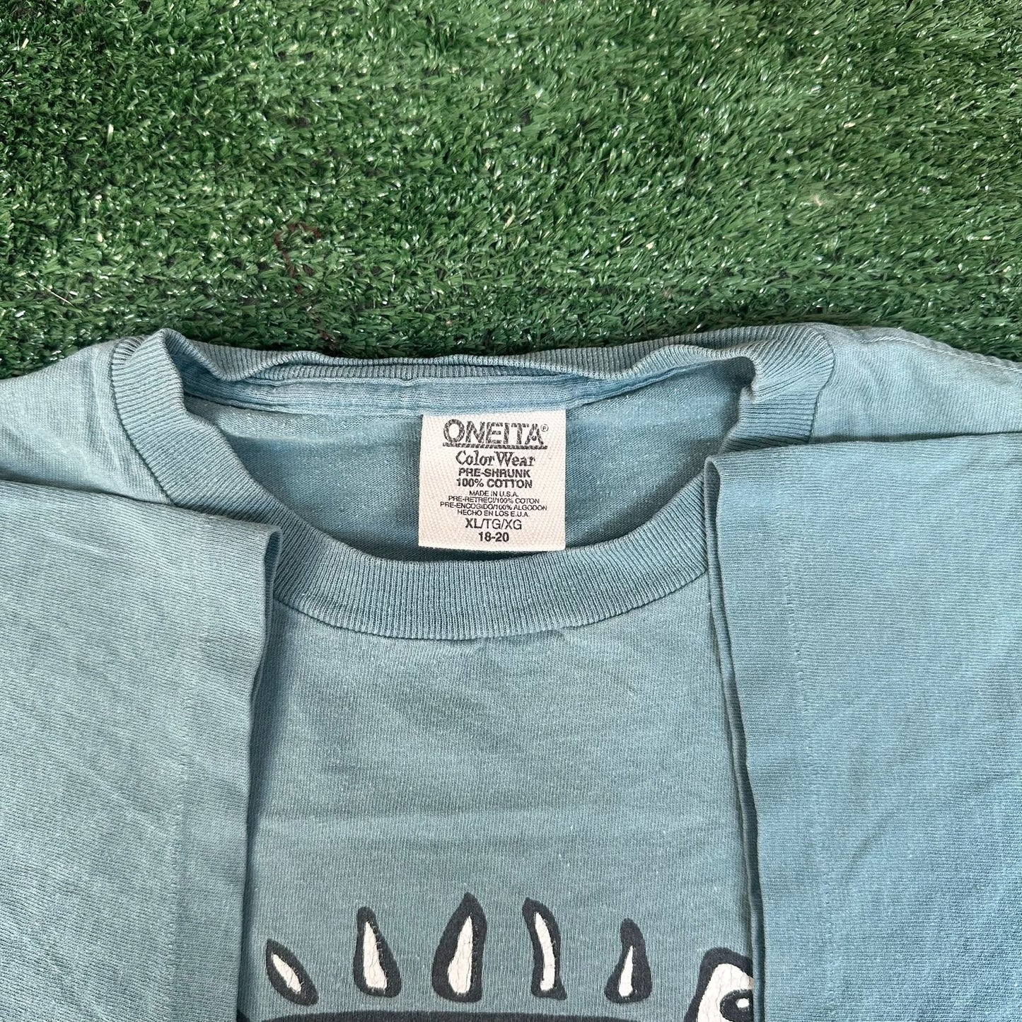 Vintage 90s Cape Cod Fish T-Shirt Blue M Single Stitch Coastal Preppy Gorpcore