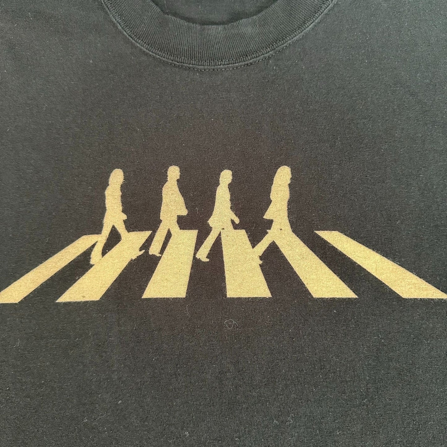 Vintage Y2K The Beatles Abbey Road T-Shirt Black XXL Retro Rock Album Cover