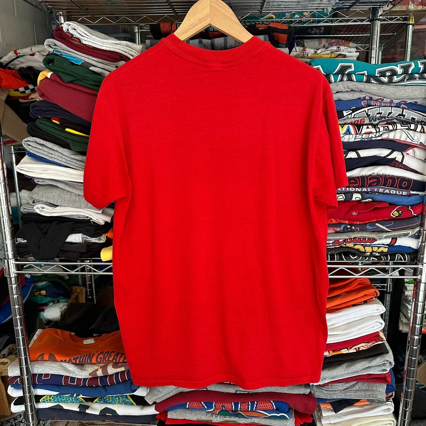 Vintage 80s Vacation Humor T-Shirt Single Stitch Red L Tropical Summer Travel