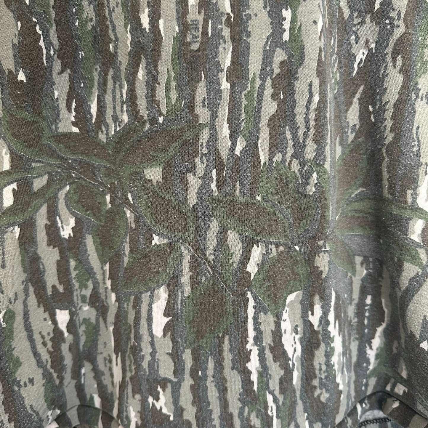 Vintage 80s Realtree Bark Camo T-Shirt Long Sleeve Single Stitch Outdoor Hunting