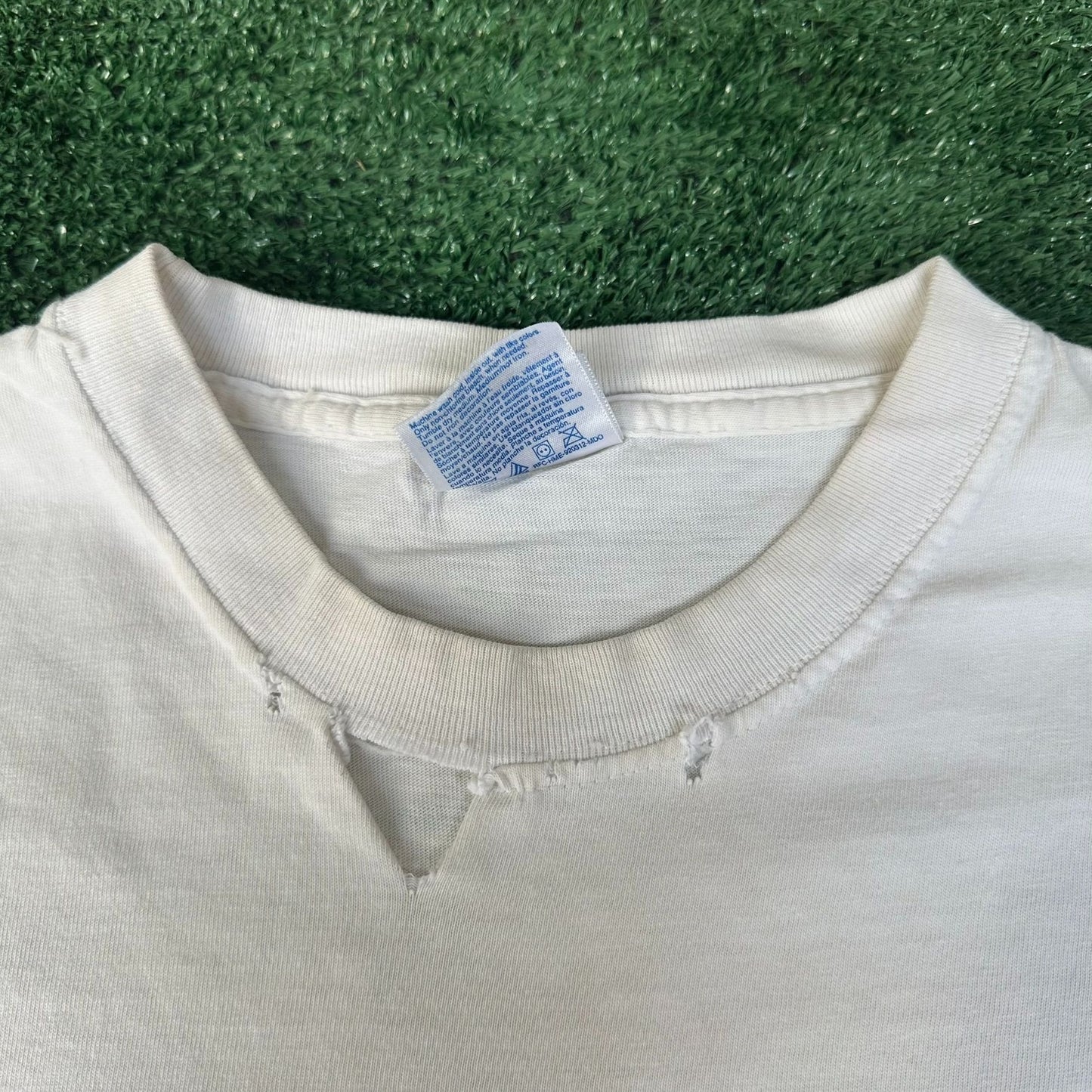 Vintage Y2K Arizona Firefighter Fire School T-Shirt Thrashed White XL Distressed