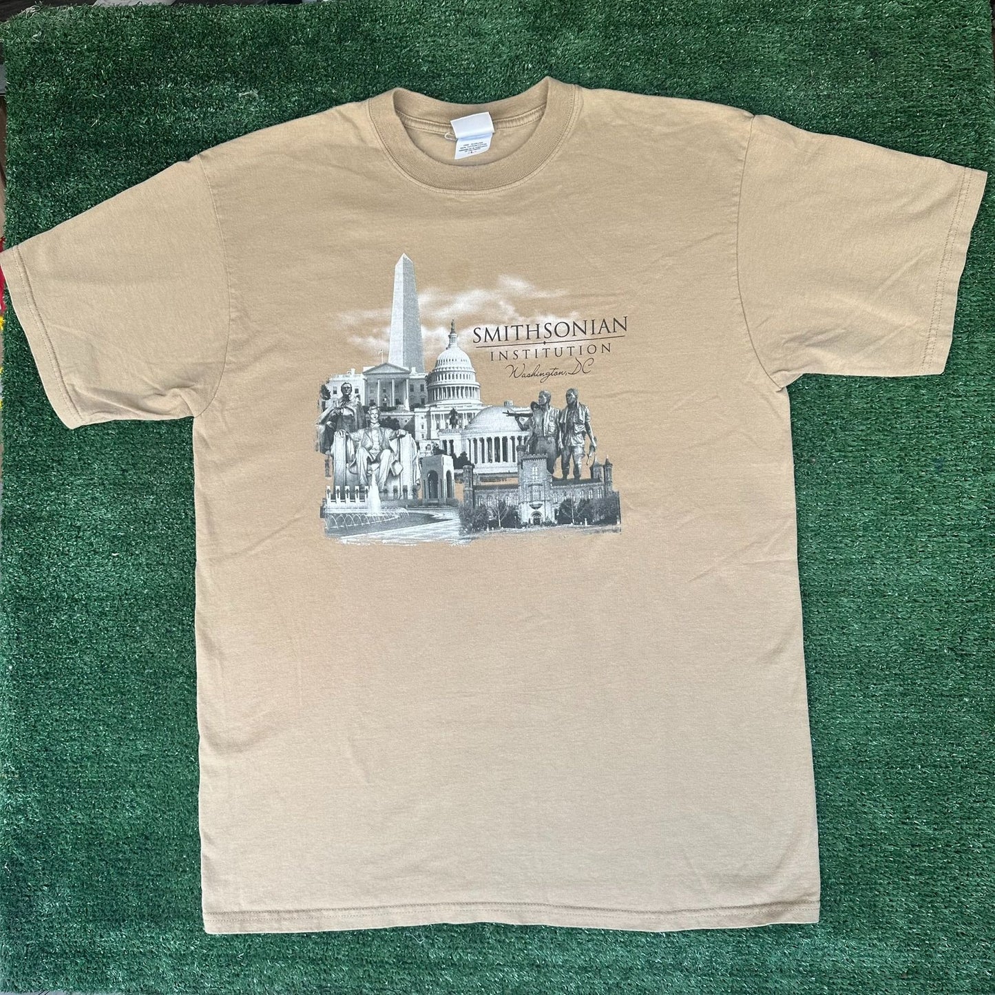 Vintage Y2K Washington DC T-Shirt USA Smithsonian Institution Travel Souvenir L