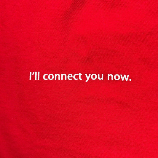 Vintage Y2K Apple Store Employee iPhone T-Shirt Long Sleeve Red Rare Tech Promo