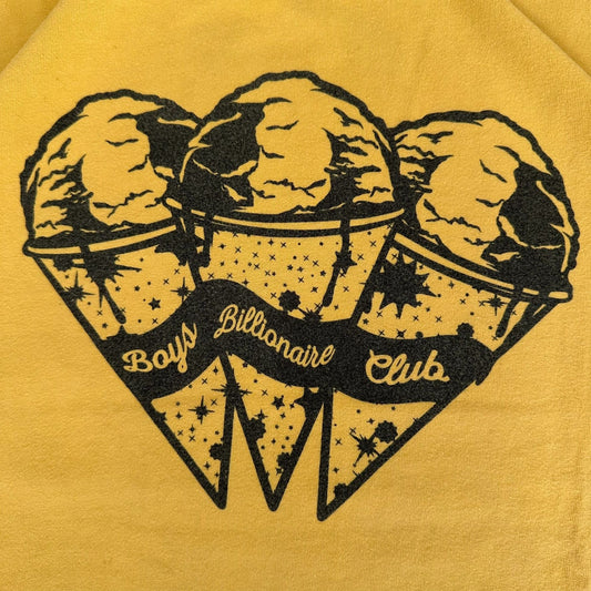 BBC Billionaire Boys Club Ice Cream T-Shirt Yellow S Hip Hop Skate Streetwear